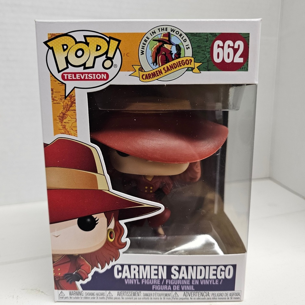 Funko Pop Television Carmen Sandiego Vinyl Figure 662 Red Hat Trench Coat